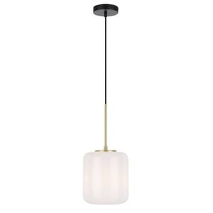 Telbix Korova Modern Pendant Hanging Lamp Light Glass Metal Brass Matt Opal