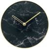 NeXtime 20cm Marble Table Analogue Clock Black/Gold