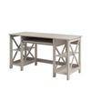 Maestro Furniture Suzy Home Office Computer Writing Working Desk W/ Open Shelves Washed Grey