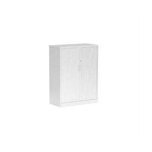 Olg Tempo Tambour Cabinet Narrow Tall White W900mm X D450mm X H1200mm