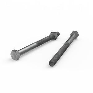 ZENITH M10 x 130mm Hot Dip Galvanised Hex Head Bolts and Nuts - Each