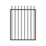 RapidFence 900 x 1200mm Black Steel Picket Gate