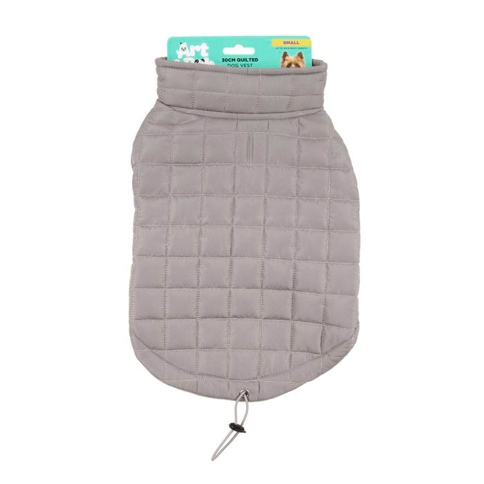 Art & Bob 30cm Grey Small Quilted Dog Jacket
