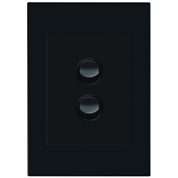 HPM VIVO 2 Gang Wall Switch - Grey