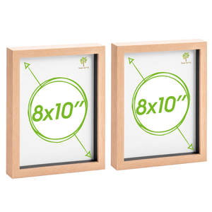 Nicola Spring 3d Box Photo Frames - 8" X 10" - Pack Of 2
