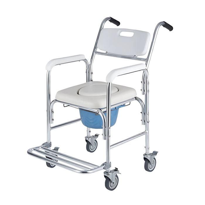 MediPro Commode Chair Bathroom Bedside Foldable Toilet Chair Shower Seat
