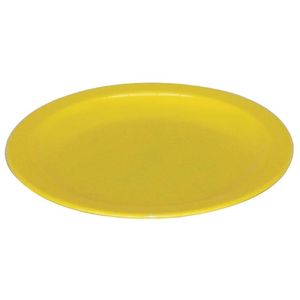 Olympia Plates Kristallon Polypropylene Yellow 230mm 12 Pack Shatterproof Commercial Catering Tableware