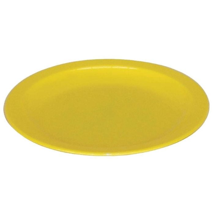 Olympia Plates Kristallon Polypropylene Yellow 230mm 12 Pack Shatterproof Commercial Catering Tableware