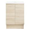 CIBO 600mm Coast Veneer Nordic Full Height Bathroom Vanity With Solid Surface Top