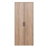 European Cabinetry Slim Natural Oak Square Black Stockholm Storage Cupboard