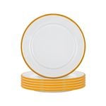 Argon Tableware White Enamel Side Plates - 20cm - Pack Of 12