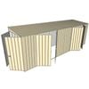 Build-a-Shed 1.5 x 6 x 2m Skillion Dual Double Hinged Side Door Shed - Cream