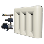 NextGenRoto 3000L White Polyethylene Slim Water Tank