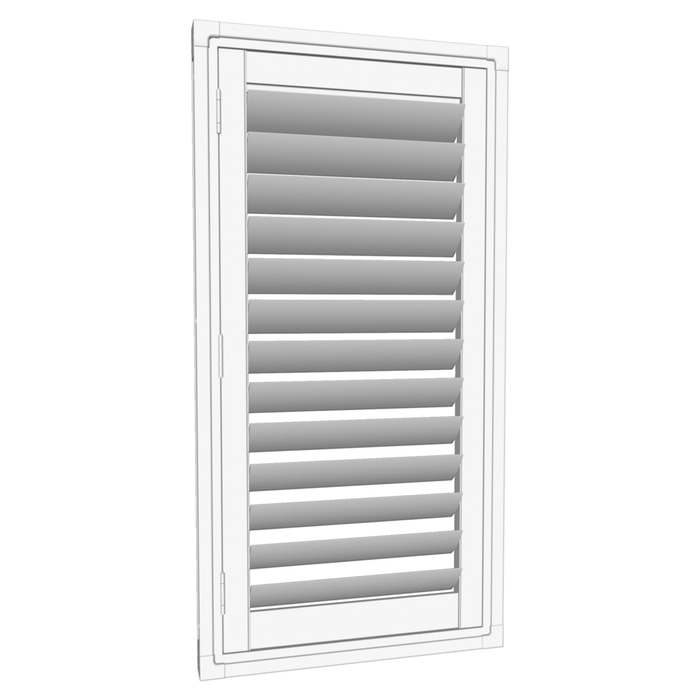 EasyAS 610 x 1200mm White Adjustable Plantation Shutter