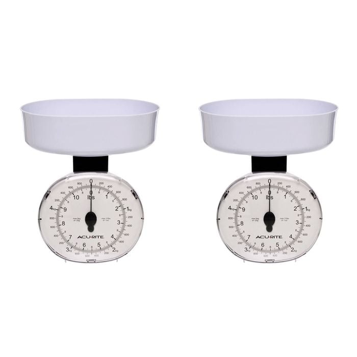 2PK Acurite Kitchen Scale 25g/5kg White Home Kitchen Cooking