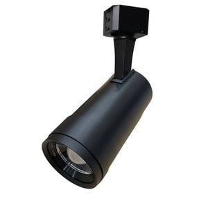 Vencha Zoom Single Circuit 20w Tri-Colour Dimmable Track Head - Black