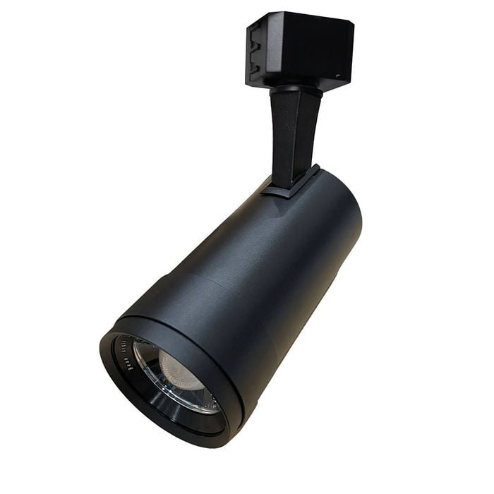Vencha Zoom Single Circuit 20w Tri-Colour Dimmable Track Head - Black