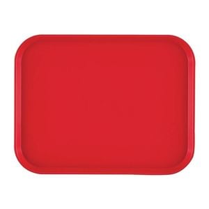 Cambro Fast Food Tray Rectangular Red 300x410mm Commercial Kitchen Serving Tray