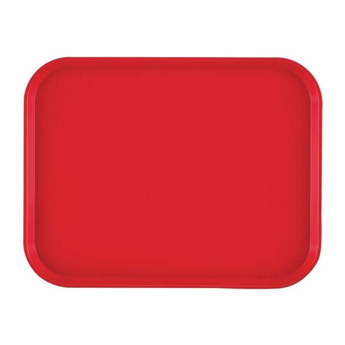 Cambro Fast Food Tray Rectangular Red 300x410mm Commercial Kitchen Serving Tray