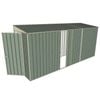 Build-A-Shed 1.2 x 4.5 x 2.0m Tunnel Shed Tunnel Hinged Door with 1 Sliding Side Door - Green
