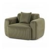 Artiss Compressed Armchair Sofa with Cushion Corduroy No Assembly Green