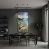 Meadow By The Sea: Hand-painted Coastal Landscape Oil Painting (60x120cm)