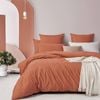 Gioia Casa Vintage Washed Cotton Queen Bed Quilt Cover Set - Brick