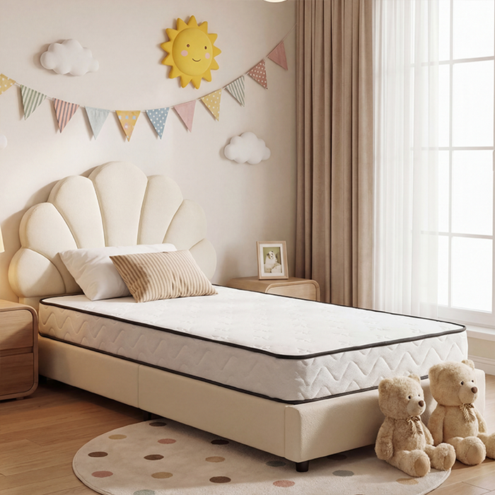 PlayPals King Single Mattress Pocket Spring Plush Foam Medium Firm 17CM