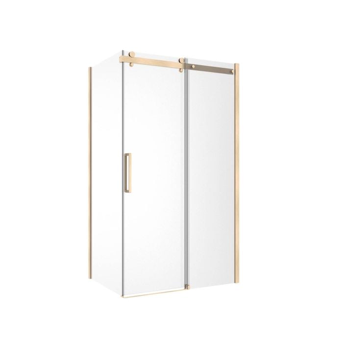Rick McLean's 1170 x 870mm Brushed Brass Euro Frameless Sliding Shower Screen
