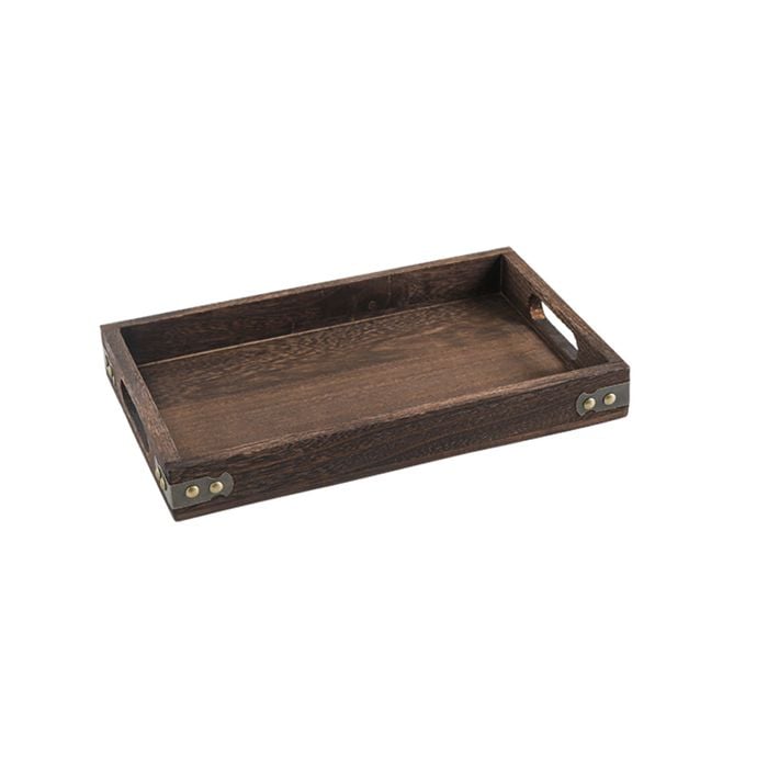 SOGA Small Walnut Rectangle Wooden Tray