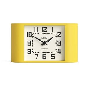 Newgate Mini Metro Mantel Clock-yellow