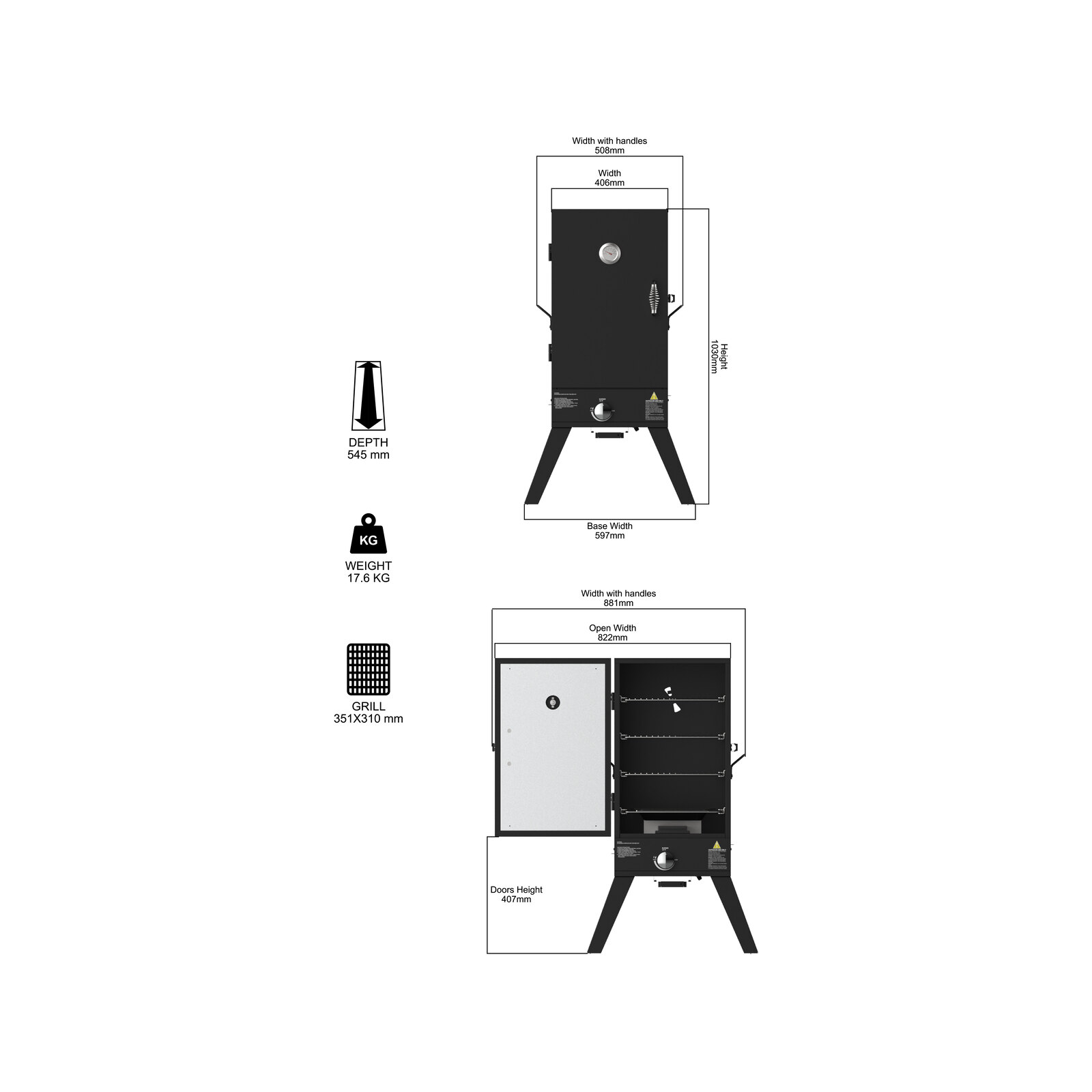 Jumbuck LCC27 Gas Smoker Bunnings Australia