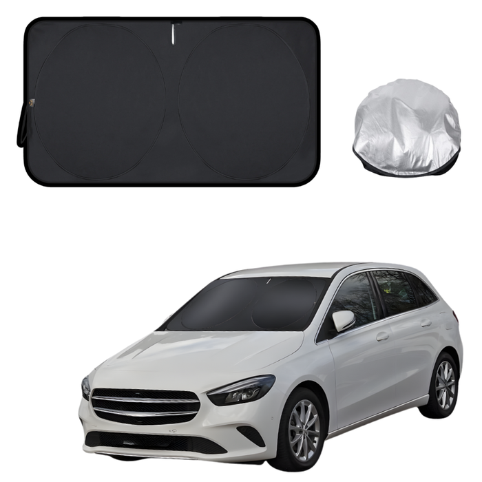 Front Windscreen Sun Shade for Mercedes-Benz B-Class 2005 - 2011 (W245) - Standard 150 x 85 cm - Black