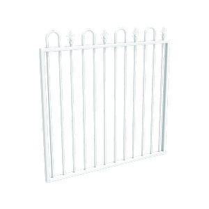 ProtectorAl 800 - 1200 x 1200mm Pearl White Aluminium Loop And Spear Pool Gate
