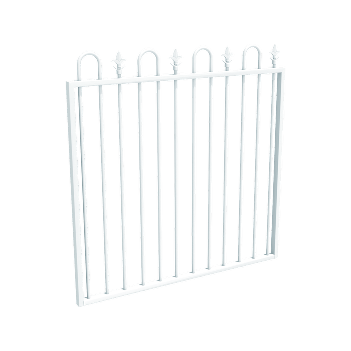 ProtectorAl 800 - 1200 x 1200mm Pearl White Aluminium Loop And Spear Pool Gate