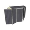 Build-a-Shed 0.8 x 3 x 2.1m Gable Single Hinged Door Shed with Double Hinged Side Door - Grey