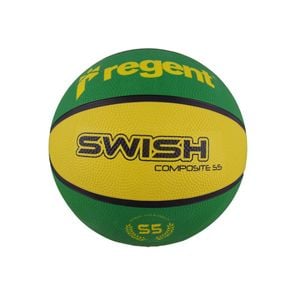 Regent Swish Indoor/Outdoor Rubber Basketball Size 5 Green/Yellow