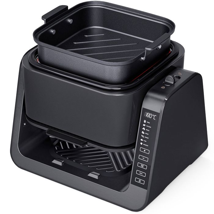 YOPOWER Dual Zone Air Fryer, 7-in-1 Multifunctional Air Fryer, 6L