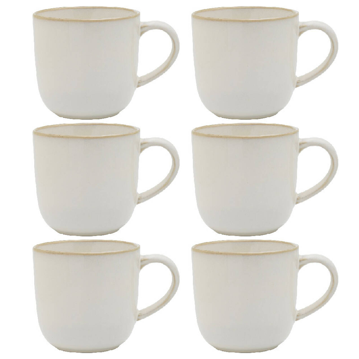 6PK Ecology Stoneware Element Drinking Mug Cup 360ml Blanc - Bunnings ...