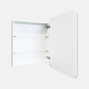 Future Glass Ezri Rectangle Frameless Mirror Cabinet - 800 x 600mm (Single Door)