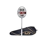 Li-Ning Turbo Charging Z Boost Carbon Fibre Strung Badminton Racquet With Full Cover | Intermediate | Size: 83gm | Navy-Silver
