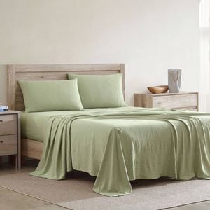 Ardor Boudoir King Waterproof Bed Sheet w/ Pillowcase Set - Sage