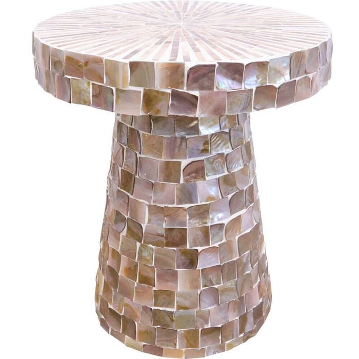 LVD Side Table Pinto Mop Home/Lounge Decor 40x45cm - Brown