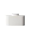 Attica 900mm Matte White Bentwood Fluted Wall Hung Curve Vanity With Matte White Top