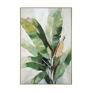 Urban Style Brushmarks Embellished Canvas Painting Decor Banana Palm 1225mm