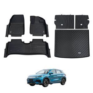AUSGO Floor Mats Boot Liner Back Seat Protector Set for BYD ATTO 3 2022-Onwards Floor Liners Cargo Mat Kick Mats