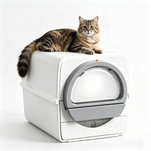 Advwin Semi-automatic Cat Litter Box Kitty Toilet Enclosed