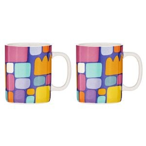 2PK Ashdene Puli Puli by Keturah Zimran Purple Mug 350ml New Bone China