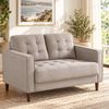 Zinus 2 Seater Sofa Mid-Century Fabric - Stone Grey