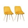 Dining Chairs Yellow x2